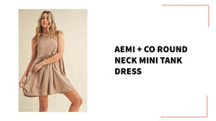 Aemi + Co Round Neck Mini Tank Dress by@Outfy