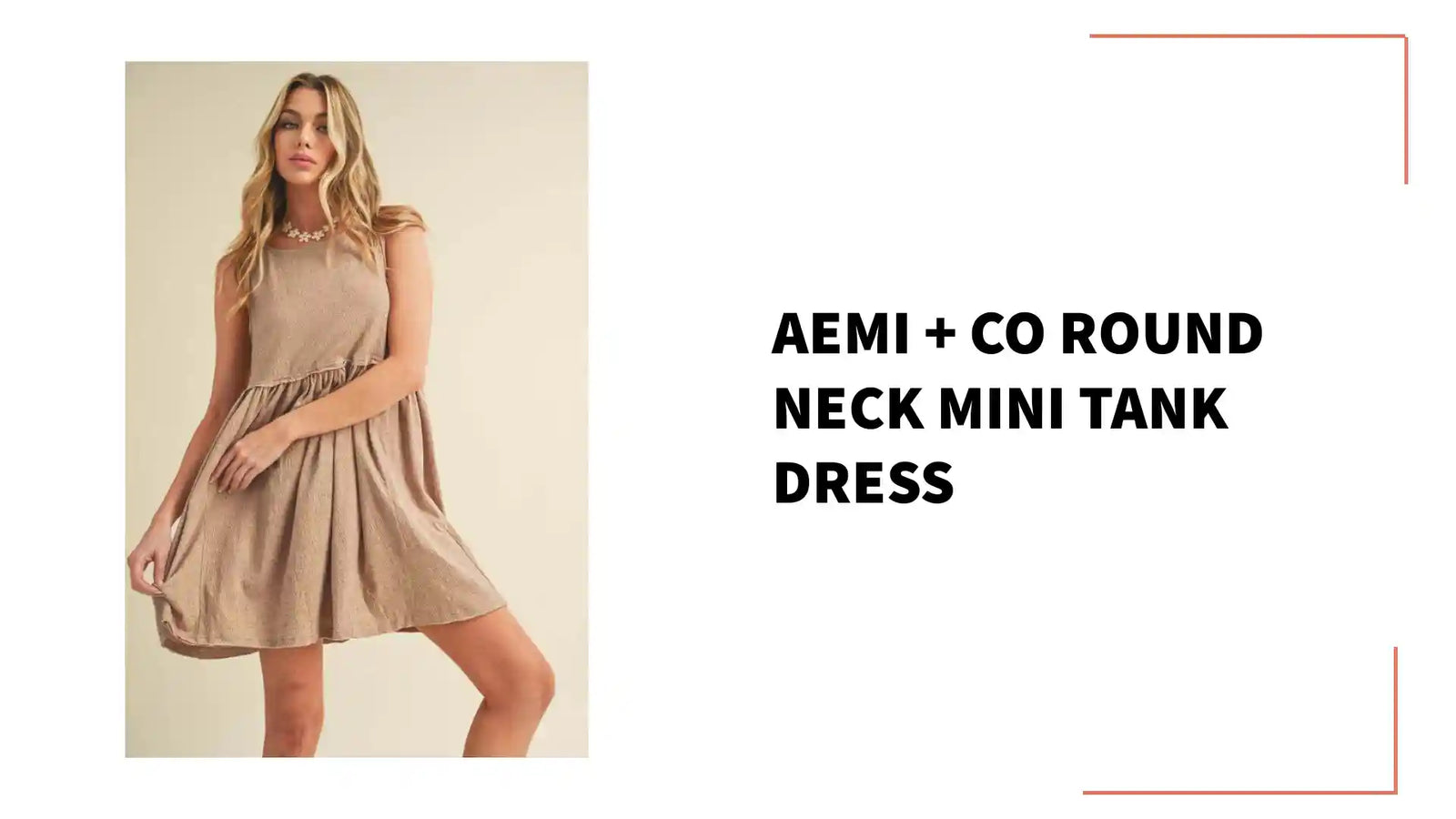 Aemi + Co Round Neck Mini Tank Dress by@Outfy