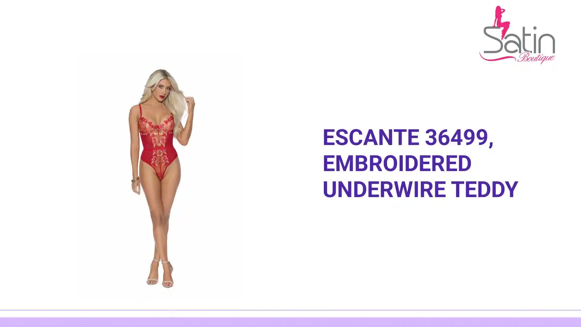 Escante 36499, Embroidered Underwire Teddy by@Outfy