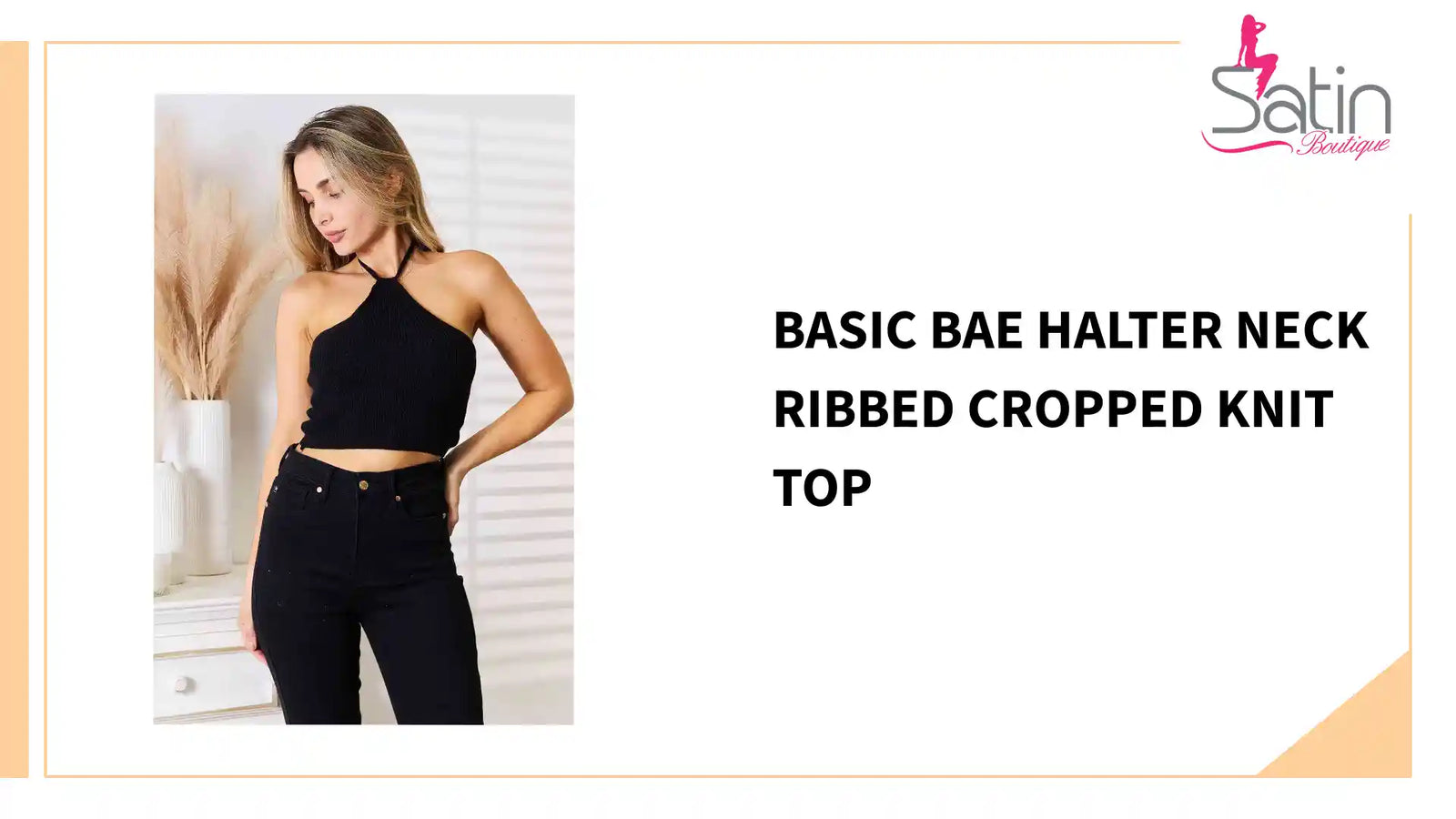 Basic Bae Halter Neck Ribbed Cropped Knit Top by@Outfy