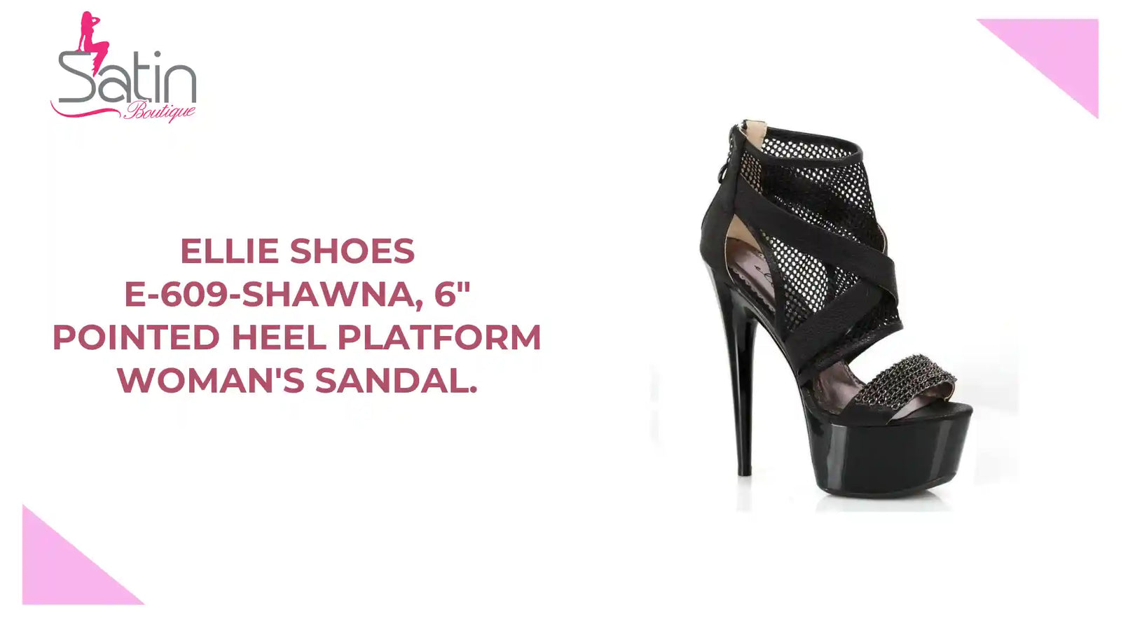 Ellie Shoes E-609-Shawna, 6&quot; Pointed Heel Platform Woman&#039;s Sandal. by@Outfy