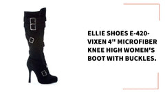 Жаночыя боты Ellie Shoes E-420-Vixen з мікрафібры, вышыня 4 цалі, з спражкамі. by@Outfy