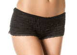 Shirley of Hollywood IS-R-6009 Sexy, Lacy Boy Short, Noir, Blanc, OS IS-Shirley of Hollywood