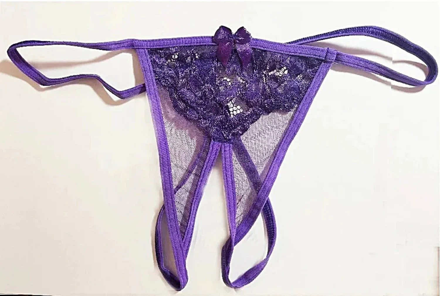 Shirley of Hollywood IS-25226 Dainty open crotch Panty, Purple, S/M - panty