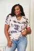 Double Take Tie-Dye V-Neck T-Shirt-Trendsi-SatinBoutique