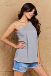 Ninexis in My Groove One Shoulder Loose Top, Also Plus sizes-Trendsi-SatinBoutique