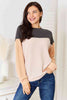 Double Take Color Block Dropped Shoulder T-Shirt-Trendsi-Black-S-SatinBoutique