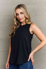 Ninexis First Glance Sleeveless Neckline Slit Top-Trendsi-SatinBoutique