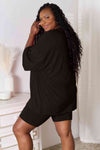 Basic Bae Full Size Soft Rayon Three-Quarter Sleeve Top and Shorts Set-Trendsi-SatinBoutique