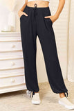 Basic Bae pantalone pune veličine od mekanog rajona sa vrpcom u struku i džepovima-Trendsi-SatinBoutique