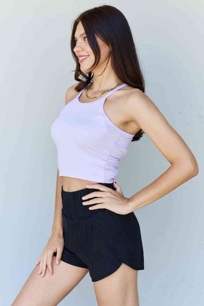 Ninexis Everyday Staple Soft Modal Short Strap Ribbed Tank Top in Lavender-Trendsi-SatinBoutique