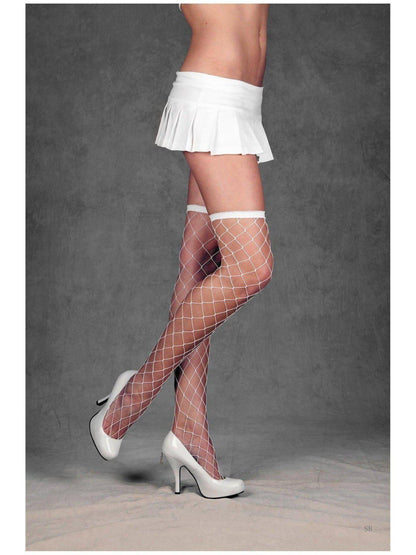 Elegant Moments EM-1739 Diamond Net Thigh Hi in 8 colors also in plus size Elegant Moments