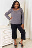 Double Take Square Neck Ruffle Shoulder Long Sleeve T-Shirt, Also Plus sizes-Trendsi-SatinBoutique