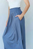 Doublju Comfort Princess Full Size High Waist Scoop Hem Maxi Skirt in Dusty Blue-Trendsi-SatinBoutique