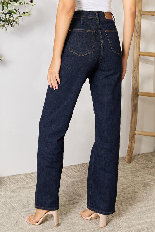 ג'ודי בלו בגודל מלא ג'ינס רחב מותן גבוה