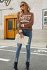 Graphic Round Neck Dropped Shoulder Sweater Trendsi