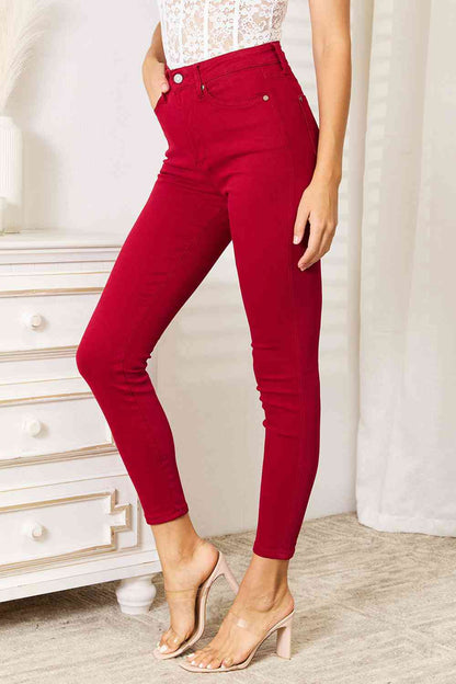 Judy Blue Full Size High Waist Tummy Control Skinny Jeans-Trendsi-SatinBoutique