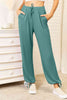 Basic Bae Full Size Soft Rayon Drawstring Waist Pants with Pockets-Trendsi-Teal-S-SatinBoutique