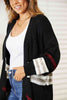 Double Take Striped Rib-Knit Drop Shoulder Open Front Cardigan-Trendsi-SatinBoutique