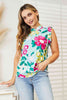 Double Take Floral Print Ruffle Shoulder Blouse-Trendsi-Gum Leaf-S-SatinBoutique