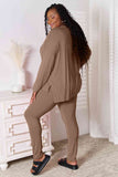 Basic Bae Full Size V-Neck Soft Rayon Long Sleeve Top and Pants Lounge Set-Trendsi-SatinBoutique