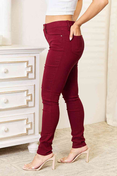 YMI Jeanswear Skinny Jeans with Pockets-Trendsi-SatinBoutique