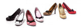 Ellie Shoes E-406-Doll 4" Heel Satin Women's Pump with Velvet Bow. Ellie Shoes