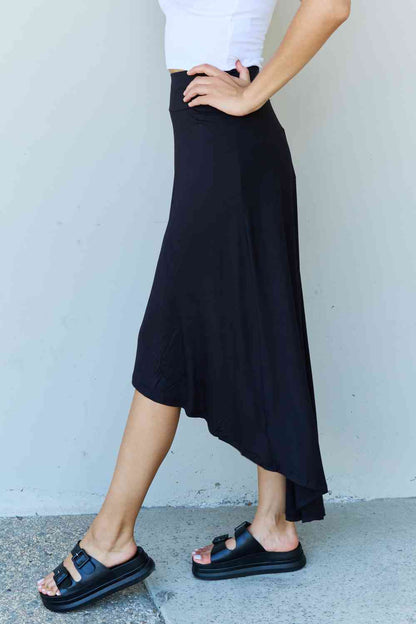 Ninexis First Choice High Waisted Flare Maxi Skirt in Black-Trendsi-SatinBoutique