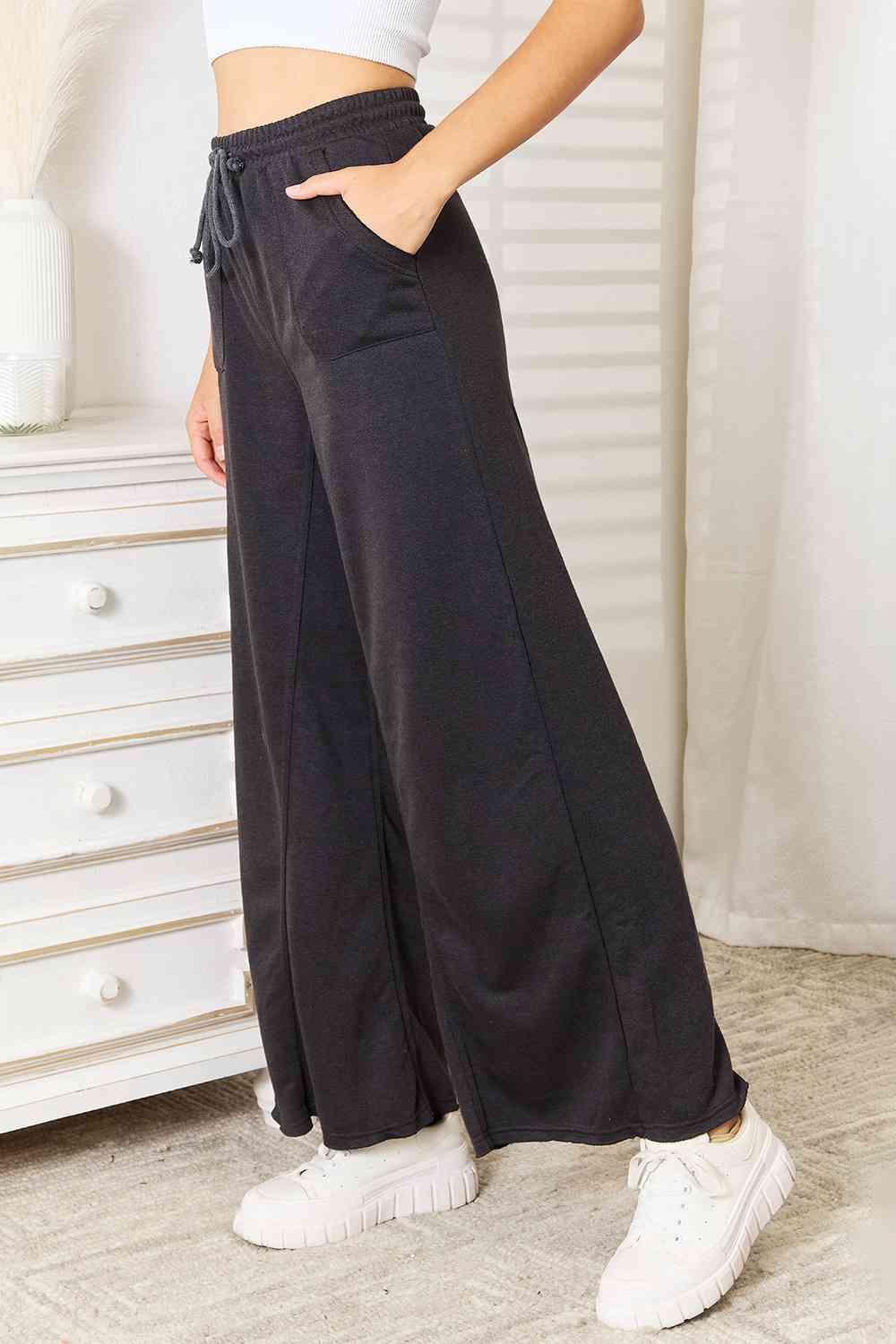 Basic Bae Wide Leg Pocketed Pants-Trendsi-SatinBoutique