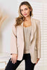 Double Take Shawl Collar Long Sleeve Blazer-Trendsi-Sand-S-SatinBoutique