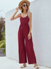 Adjustable Spaghetti Strap Jumpsuit with Pockets Trendsi