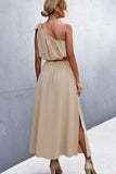 One-Shoulder Sleeveless Cropped Top and Maxi Skirt Set Trendsi
