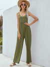 Adjustable Spaghetti Strap Jumpsuit with Pockets Trendsi