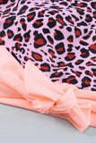 Conjunto de bikini de cintura alta con nudo anudado de leopardo Trendsi