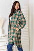 Double Take Plaid Collared Neck Long Sleeve Shirt-Trendsi-SatinBoutique