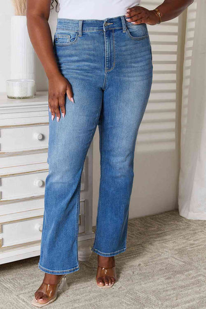 Judy Full Size Bootcut Jeans with Pockets in Medium Blue, Many sizes-Trendsi-Medium Bllue-13(31)-SatinBoutique