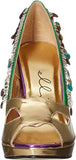 Sapatos Ellie E-414-Masquerade 4" de salto feminino com salto peep-toe feminino. Sapatos Ellie