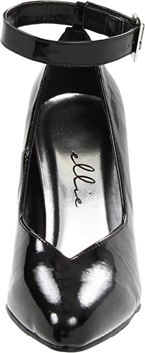Elle Shoes E-8241-D Женские туфли-лодочки на каблуке "D" шириной 4 дюйма. С ремешком на щиколотке. Обувь Ellie