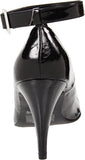Elle Shoes E-8241-D 4" Heel "D" Width Women's Pumps. W/Ankle Strap. Ellie Shoes