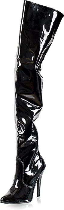 Ellie Shoes IS-E-Susie 5" Heel Thigh High Boots, Black, Size 6 Ellie Shoes