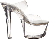 Ellie Shoes IS-E-711-Coco Sandale na petu sa platformom od 7 "sve prozirne Sz 6 Ellie cipele