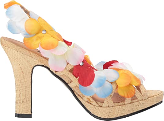 Ellie Shoes E-402-Luau Ženska kostimirana sandala s petom od 4" s cvijetom. Ellie cipele
