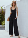 Adjustable Spaghetti Strap Jumpsuit with Pockets Trendsi