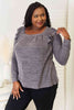 Double Take Square Neck Ruffle Shoulder Long Sleeve T-Shirt, Also Plus sizes-Trendsi-Charcoal-S-SatinBoutique