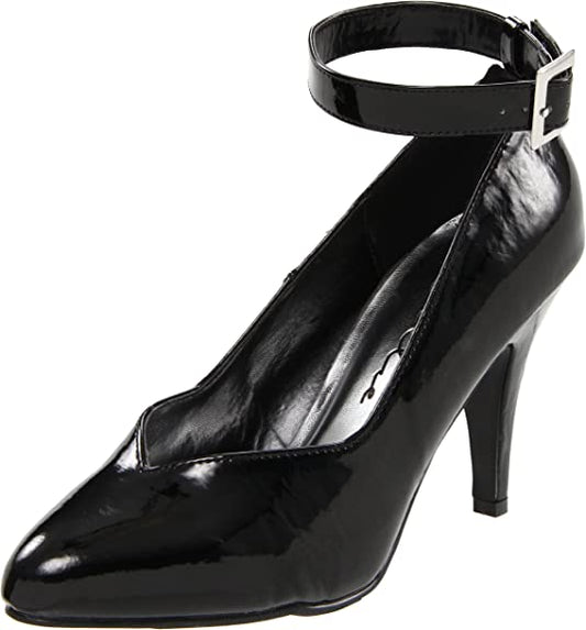 Elle Shoes E-8241-D 4" Heel "D" Width Women's Pumps. W/Ankle Strap. Ellie Shoes