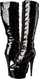 Ellie Shoes IS-E-609-Pocky 6 Lace Up Platform Boot W binnenzak, glanzend zwart, maat 10 Ellie Shoes