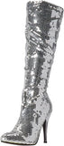 Ellie Shoes IS-E-511-Tin 5 Heel Sequins Knee Boot, Silver, Size 7 Ellie Shoes