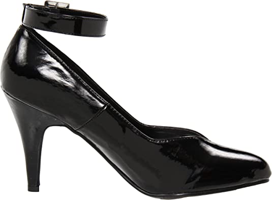 Elle Shoes E-8241-D 4" Heel "D" Width Women's Pumps. W/Ankle Strap. Ellie Shoes