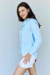 Doublju She Means Business Striped Button Down Shirt Top-Trendsi-SatinBoutique