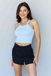 Ninexis Everyday Staple Soft Modal Short Strap Ribbed Tank Top in Blue-Trendsi-Pastel Blue-S-SatinBoutique
